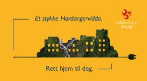 Annonse fra Ustekveikja med teksten: Et stykke Hardangervidda. Rett hjem til deg.